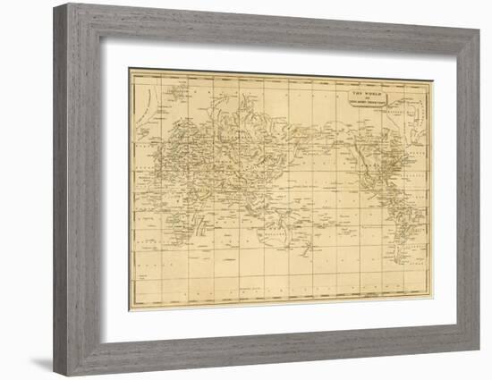 World Mercator's Projection, c.1812-Aaron Arrowsmith-Framed Art Print