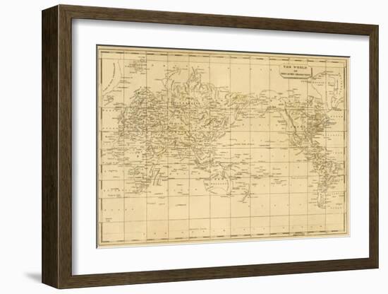 World Mercator's Projection, c.1812-Aaron Arrowsmith-Framed Art Print