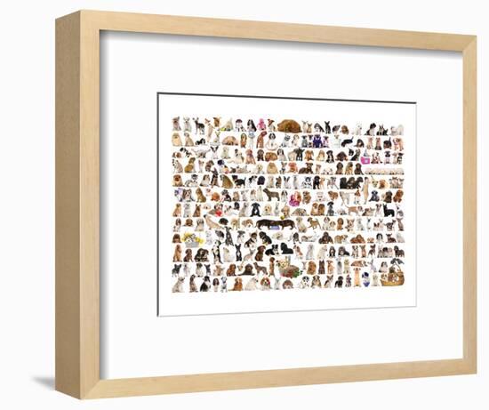 World of Dogs-null-Framed Art Print