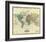 World on Mercators Projection, c.1823-Henry S^ Tanner-Framed Art Print