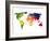 World Polygon Map 1-NaxArt-Framed Art Print