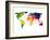 World Polygon Map 1-NaxArt-Framed Art Print