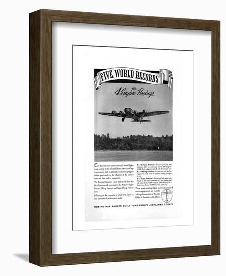 World Record with 4 Engine Boeings-null-Framed Art Print