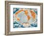 World Route Map - Pan American World Airways - The System of the Flying Clippers-Richard Edes Harrison-Framed Art Print