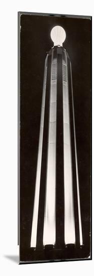 World's Biggest Bulb Tops Edison Tower, Monument on the Spot where Electric Light Bulb Was Invented-Margaret Bourke-White-Mounted Photographic Print