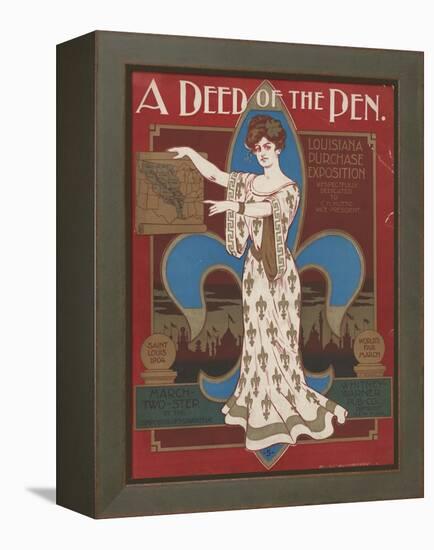 World's Fair: A Deed of the Pen. Louisiana Purchase Exposition-null-Framed Stretched Canvas