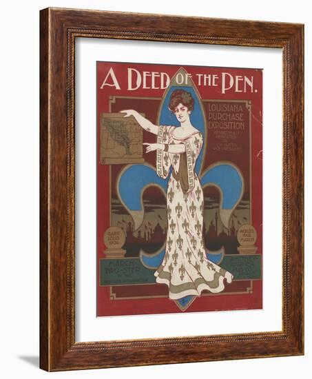 World's Fair: A Deed of the Pen. Louisiana Purchase Exposition-null-Framed Art Print