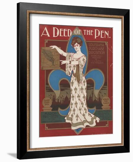 World's Fair: A Deed of the Pen. Louisiana Purchase Exposition-null-Framed Art Print