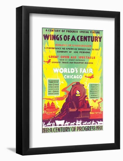 World's Fair, Chicago, Wings of a Century, c.1934-null-Framed Art Print