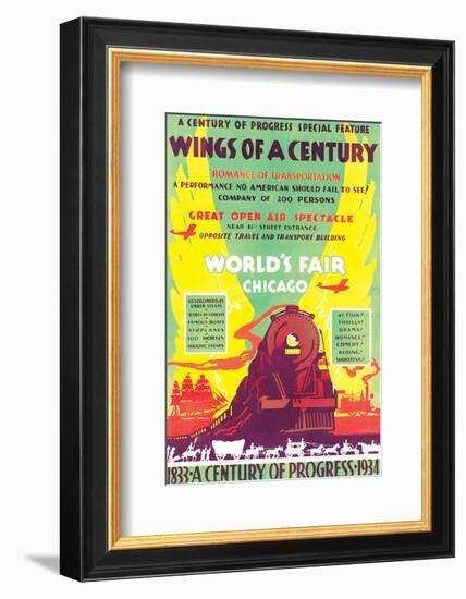 World's Fair, Chicago, Wings of a Century, c.1934-null-Framed Art Print