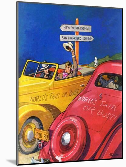 "World's Fair or Bust,"April 22, 1939-John E. Sheridan-Mounted Giclee Print