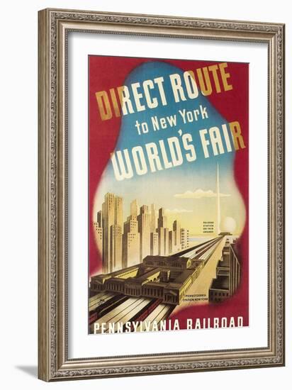 World's Fair Travel Poster-null-Framed Art Print