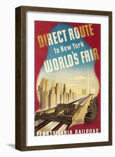 World's Fair Travel Poster-null-Framed Art Print