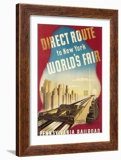 World's Fair Travel Poster-null-Framed Art Print