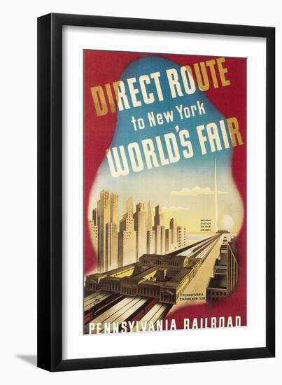 World's Fair Travel Poster-null-Framed Art Print