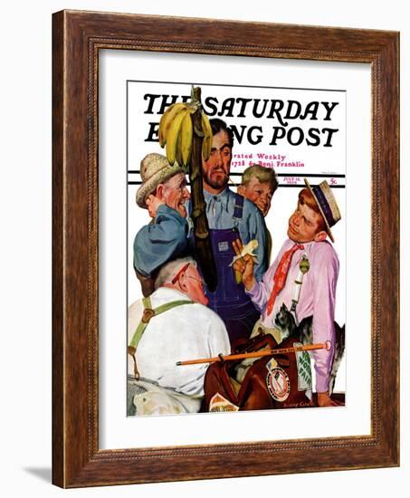 "World's Fair Traveler," Saturday Evening Post Cover, July 15, 1939-Emery Clarke-Framed Giclee Print