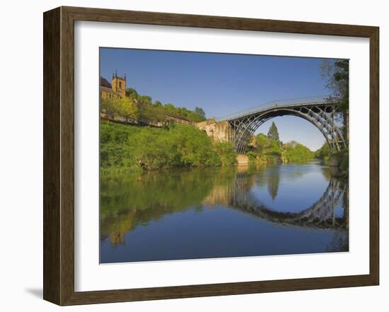 World's First Ironbridge over the River Severn at Ironbridge Gorge, Shropshire, England, UK-Neale Clarke-Framed Photographic Print