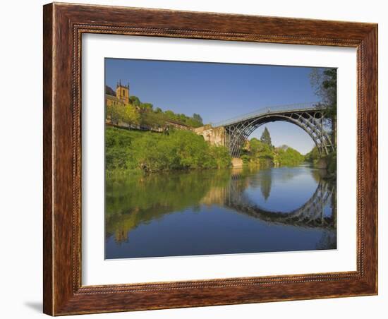 World's First Ironbridge over the River Severn at Ironbridge Gorge, Shropshire, England, UK-Neale Clarke-Framed Photographic Print