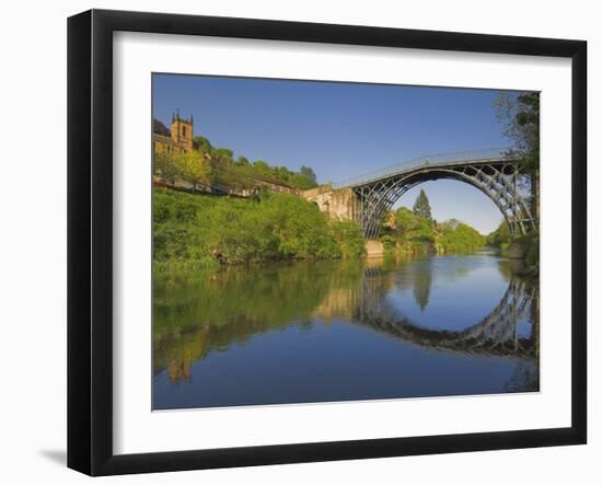 World's First Ironbridge over the River Severn at Ironbridge Gorge, Shropshire, England, UK-Neale Clarke-Framed Photographic Print