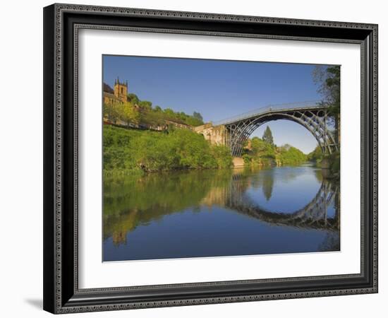 World's First Ironbridge over the River Severn at Ironbridge Gorge, Shropshire, England, UK-Neale Clarke-Framed Photographic Print