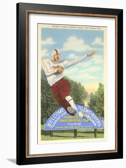 World's Largest Football Player Sign-null-Framed Art Print