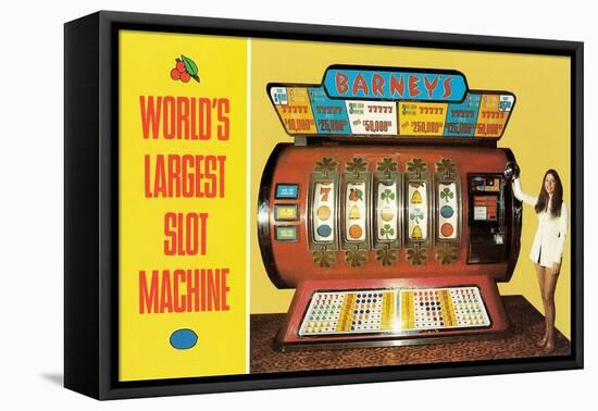 World's Largest Slot Machine-null-Framed Stretched Canvas