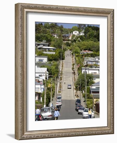 World's Steepest Street, Baldwin Street, Dunedin, Otago, South Island, New Zealand, Pacific-Michael Snell-Framed Photographic Print