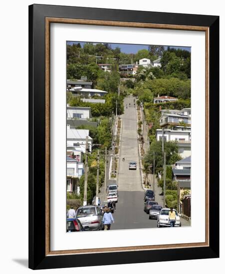 World's Steepest Street, Baldwin Street, Dunedin, Otago, South Island, New Zealand, Pacific-Michael Snell-Framed Photographic Print