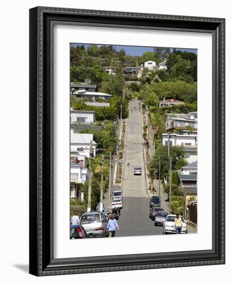 World's Steepest Street, Baldwin Street, Dunedin, Otago, South Island, New Zealand, Pacific-Michael Snell-Framed Photographic Print