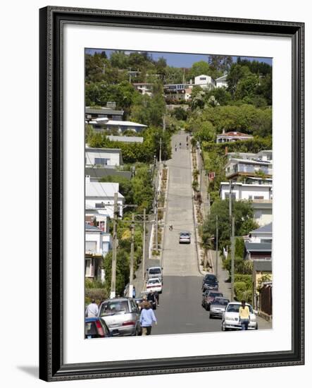 World's Steepest Street, Baldwin Street, Dunedin, Otago, South Island, New Zealand, Pacific-Michael Snell-Framed Photographic Print