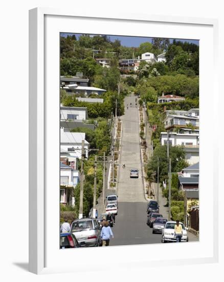 World's Steepest Street, Baldwin Street, Dunedin, Otago, South Island, New Zealand, Pacific-Michael Snell-Framed Photographic Print