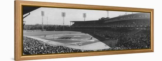 World Series Game Between New York Yankees and Pittsburgh Pirates at Forbes Field-Francis Miller-Framed Premier Image Canvas