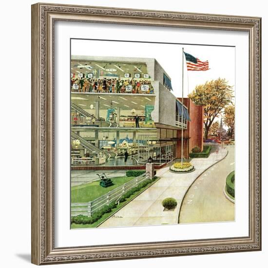 "World Series in TV Department", October 4, 1958-Ben Kimberly Prins-Framed Giclee Print