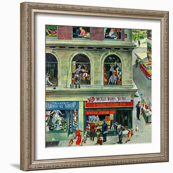 "World Series Scores", October 2, 1954-Thornton Utz-Framed Giclee Print