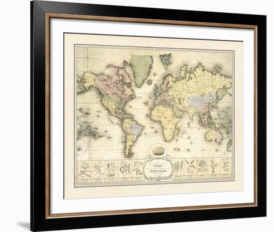 World Spice Trade Map-The Vintage Collection-Framed Giclee Print