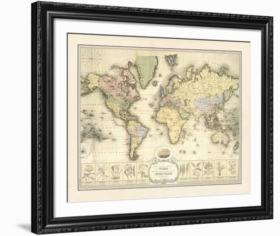 World Spice Trade Map-The Vintage Collection-Framed Giclee Print