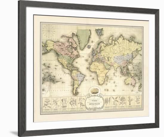 World Spice Trade Map-The Vintage Collection-Framed Giclee Print