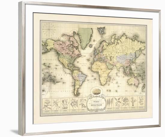 World Spice Trade Map-The Vintage Collection-Framed Giclee Print