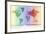 World Time Zone Map-Tom Frazier-Framed Giclee Print