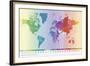 World Time Zone Map-Tom Frazier-Framed Giclee Print