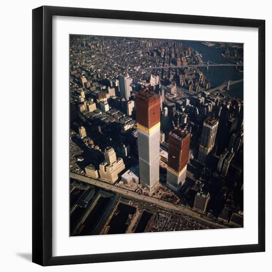 World Trade Center as Seen from the Sky-null-Framed Photographic Print