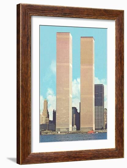 World Trade Center Towers, New York City-null-Framed Art Print