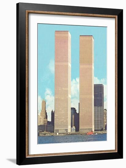 World Trade Center Towers, New York City-null-Framed Art Print