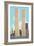 World Trade Center Towers, New York City-null-Framed Premium Giclee Print