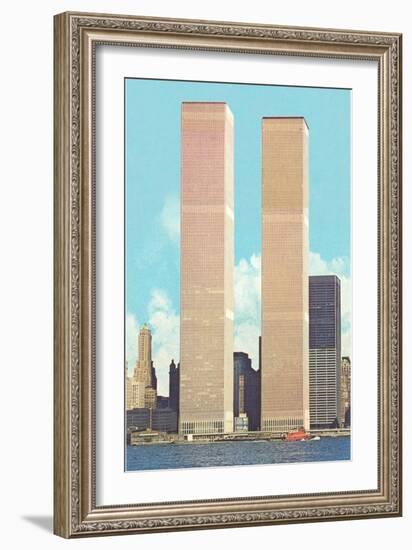 World Trade Center Towers, New York City-null-Framed Premium Giclee Print