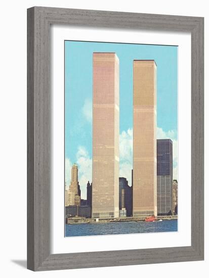 World Trade Center Towers, New York City-null-Framed Premium Giclee Print