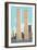 World Trade Center Towers, New York City-null-Framed Premium Giclee Print