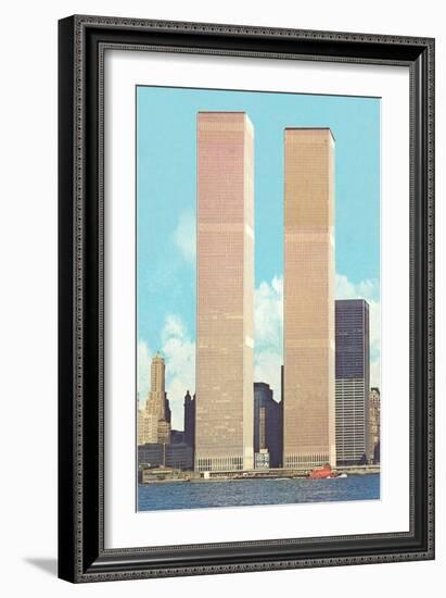 World Trade Center Towers, New York City-null-Framed Premium Giclee Print