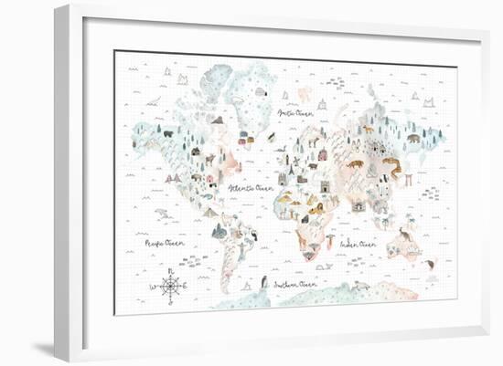 World Traveler I-Laura Marshall-Framed Art Print