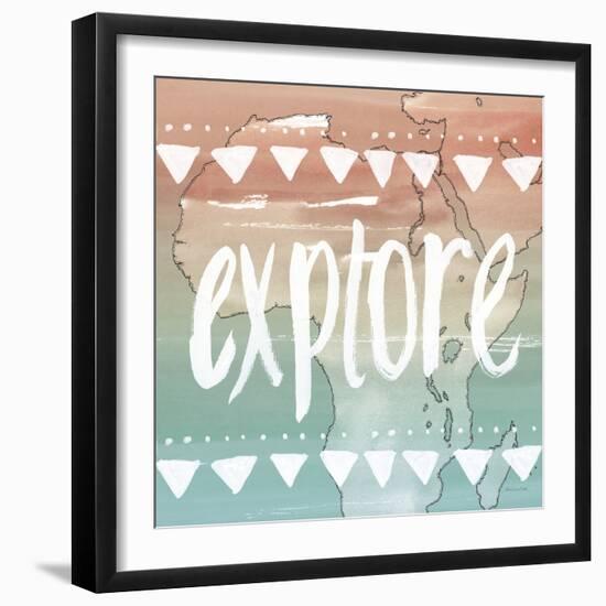 World Traveler III Neutral-Sara Zieve Miller-Framed Art Print